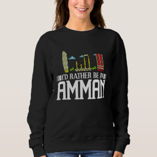 Amman Jordan City Skyline Map Travel Sweatshirt