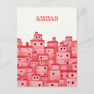 Amman Jordan Travel Postcard
