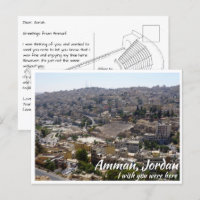 Amman Jordan with Roman Theatre from Afar