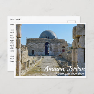 Amman Jordan with Umayyad Palace Postcard