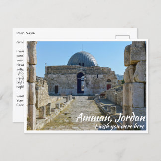 Amman Jordan with Umayyad Palace Postcard
