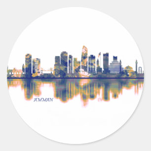 Amman Skyline Classic Round Sticker