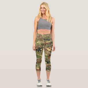 AMMO Apparel Classic Army Print Woman's All-Over Capri Leggings