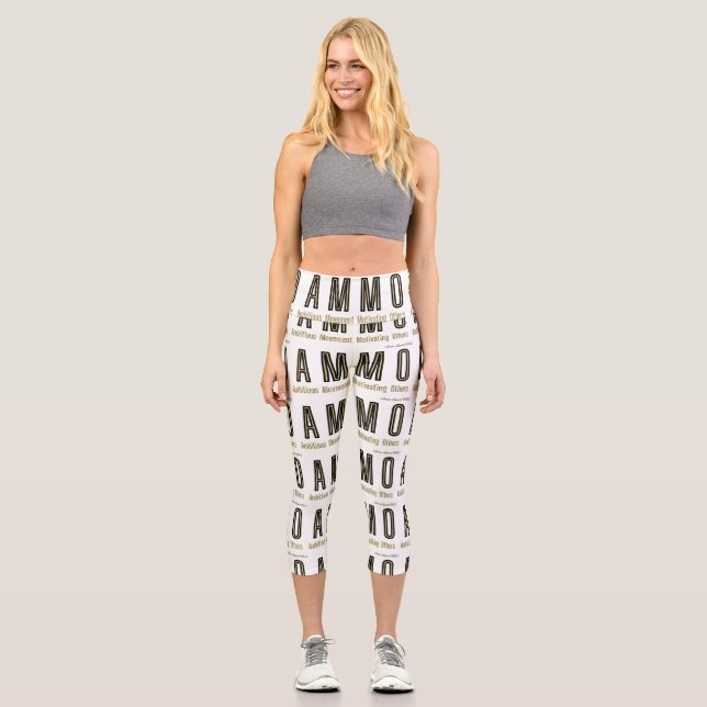 Ammo Apparel USA Acronym Woman's Capri Leggings (Front)
