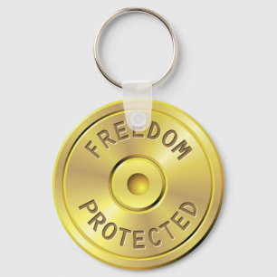 Ammo cartridge from a fired bullet, freedom key ring
