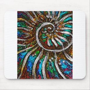 Ammonite Abstract Mouse Pad