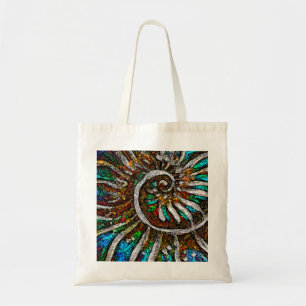 Ammonite Abstract Tote Bag