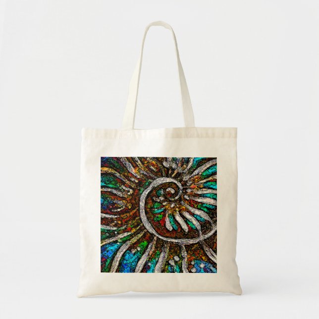Ammonite Abstract Tote Bag (Front)