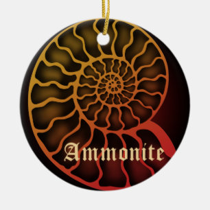 Ammonite Ceramic Ornament