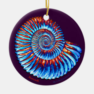Ammonite Ceramic Tree Decoration