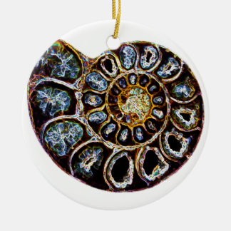 Ammonite Ceramic Tree Decoration