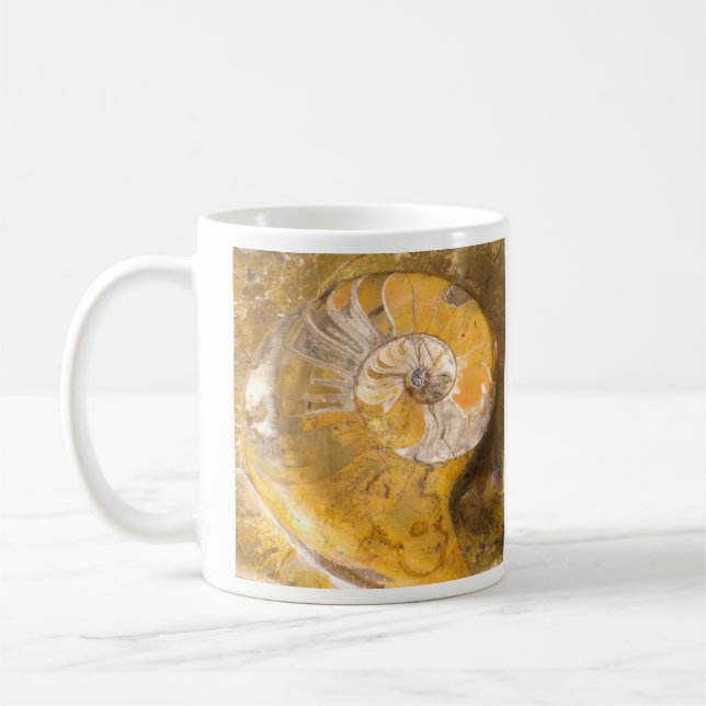 Ammonite Fossil Coffee Mug (Left)