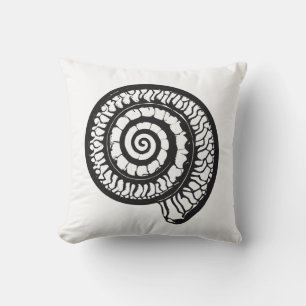 Ammonite Fossil - Spiral Seashell Cushion
