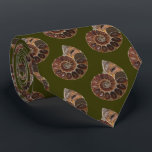 Ammonite Fossil Tie<br><div class="desc">The image of an ammonite fossil repeated over the length of this tie creates an interesting gift that's not too loud or gaudy. It's a fun tie for a geologist, geology teacher, or maybe someone who owns or works in a rock shop. Wear it to a fossil convention, a rock...</div>