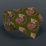 Ammonite Fossil Tie<br><div class="desc">The image of an ammonite fossil repeated over the length of this tie creates an interesting gift that's not too loud or gaudy. It's a fun tie for a geologist, geology teacher, or maybe someone who owns or works in a rock shop. Wear it to a fossil convention, a rock...</div>