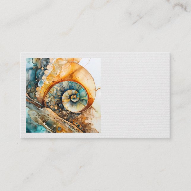 Ammonite Gem Fossil Business Card (Front)