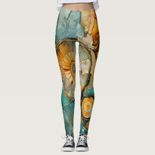 Ammonite Gem Fossil Leggings