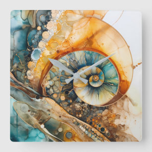 Ammonite Gem Fossil Wall Clock
