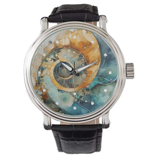 Ammonite Gem Fossil Watch (Front)