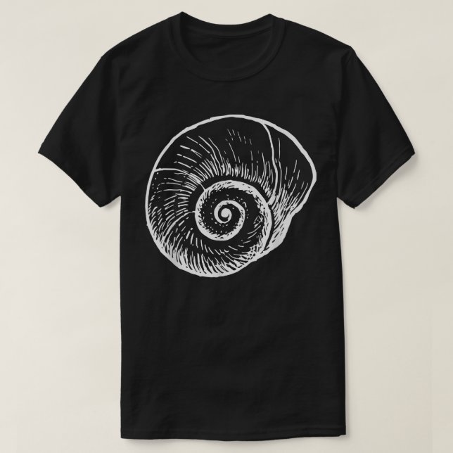 Ammonite Shell   Seashell Ocean Nautilus Fossil Te T-Shirt (Design Front)