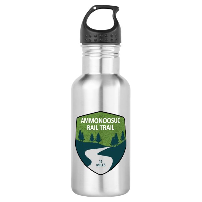 Ammonoosuc Rail Trail New Hampshire 532 Ml Water Bottle (Front)