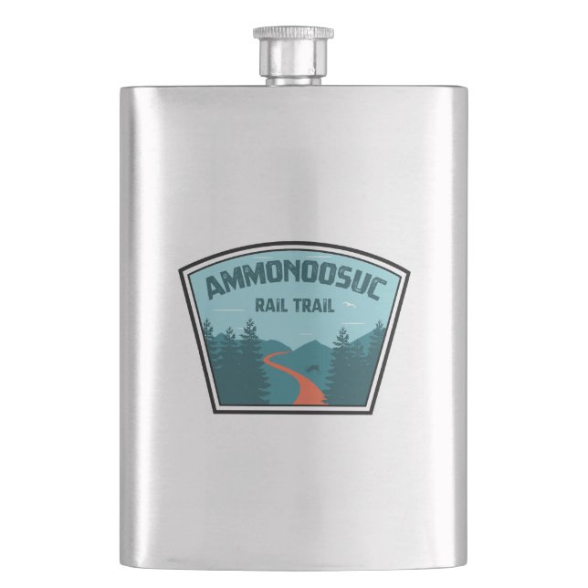 Ammonoosuc Rail Trail New Hampshire Hip Flask (Front)