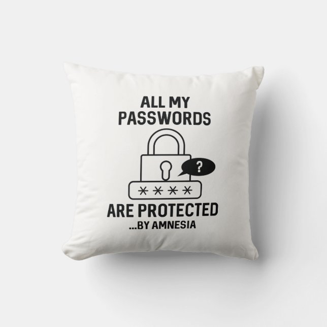 Amnesia Passwords Cushion (Front)