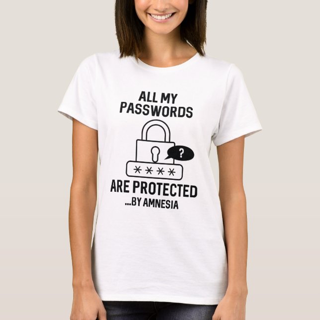 Amnesia Passwords T-Shirt (Front)