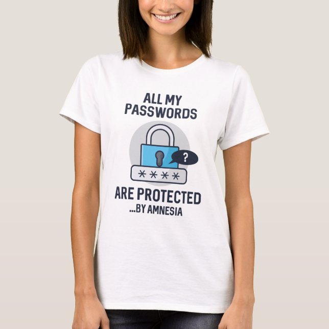 Amnesia Passwords T-Shirt (Front)