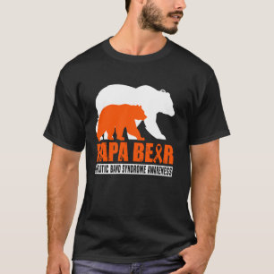 Amniotic Band Syndrome Awareness Papa Bear Orange  T-Shirt