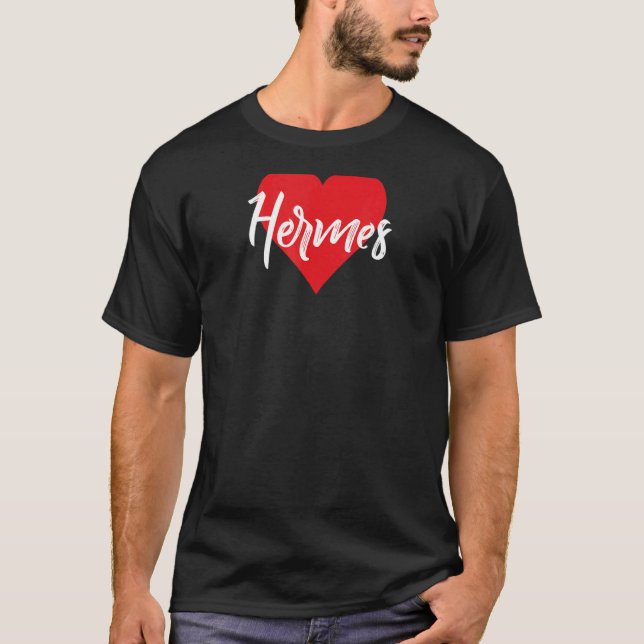 Amo A Hermes Primer Nombre Yo Corazón T-Shirt (Front)