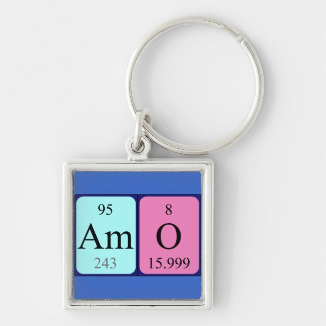 Amo periodic table name keyring (Front)