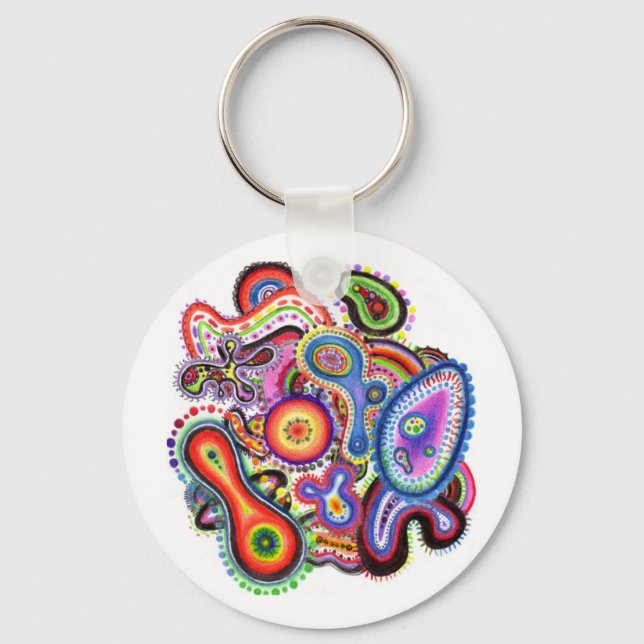 "Amoeba Art" Eco Keychain (Front)
