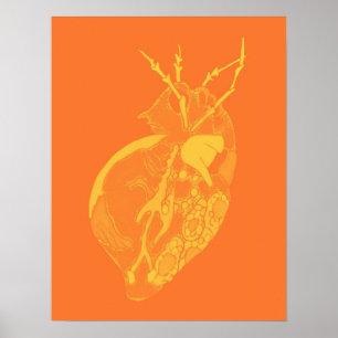 Amoeba Minx: Tangerine Skin Poster