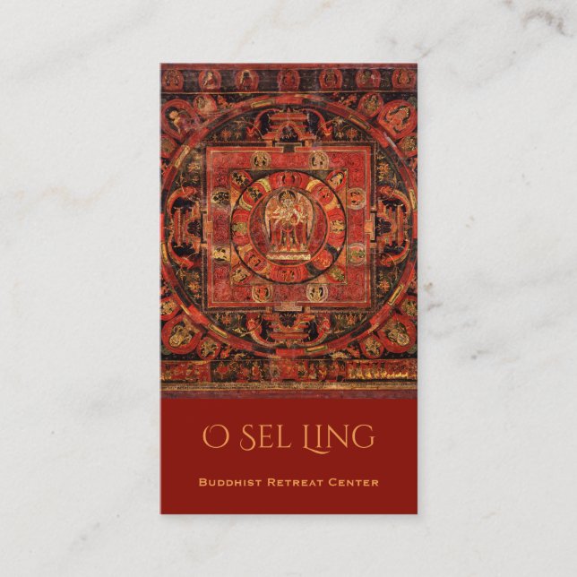 Amogapasha Thangka Buddhist Retreat Business Card (Front)