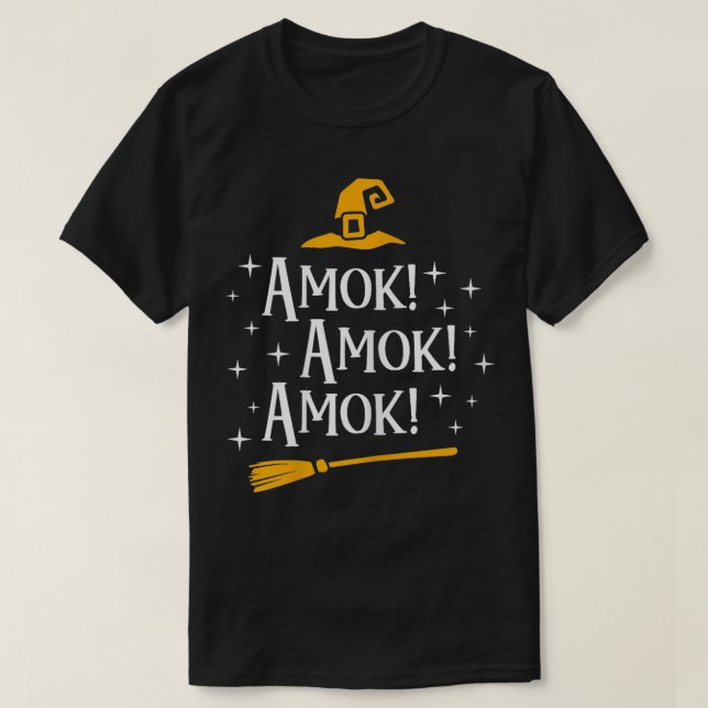 Amok Amok Amok  Cute Costume Idea Sisters Hallowee T-Shirt (Design Front)