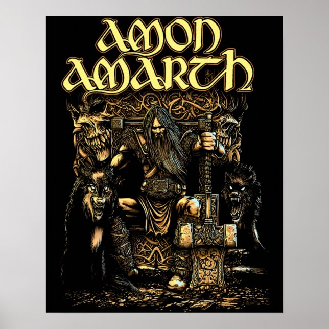Amon Amarth Thor Band Logo Official Poster (Front)