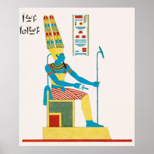 Amon, Amon-ra illustration from Pantheon Egyptien Poster
