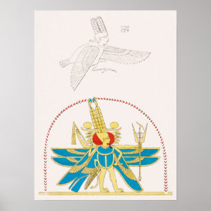 Amon-Ra, King of the God illustration from Pantheo Poster