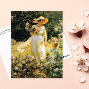 Among Laurel Blossoms Charles Courtney Curran Postcard