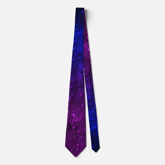Among Stars in the Blue and Purple Galaxy Tie (Front)