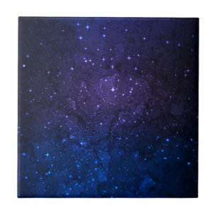 Among Stars in the Galaxy Ceramic Tile