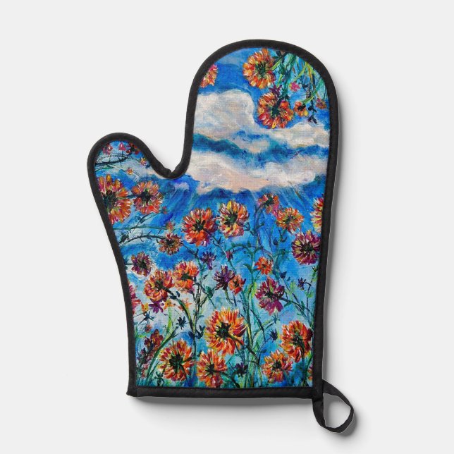 Among the Fields of Flowers Oven Mitt (Front)