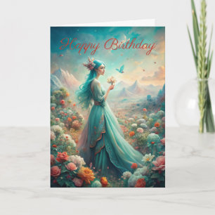 Among the Flowers Birthday Card