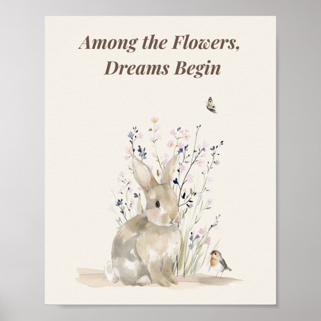 Among the Flowers Dreams Begin Poster (Front)