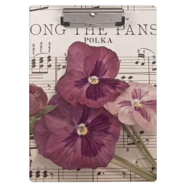 Among The Pansies Clipboard (Front)