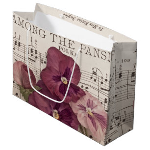 Among The Pansies Large Gift Bag