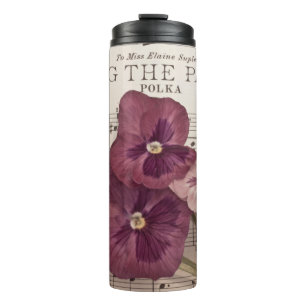 Among The Pansies Thermal Tumbler