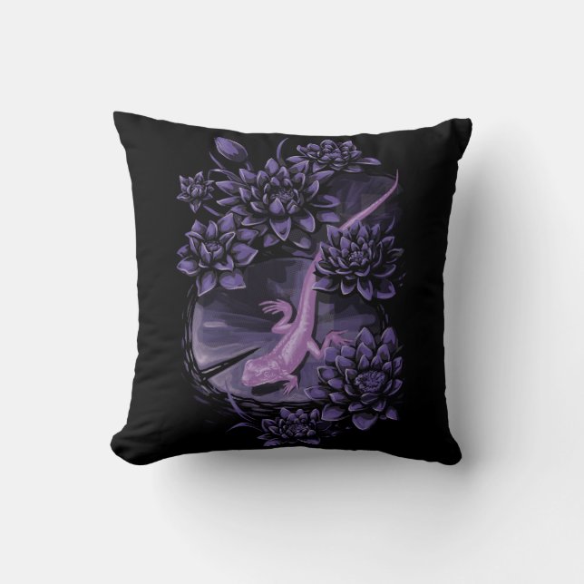 Among the Purple Lilies Cushion (Front)