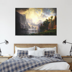 Among the Sierra Nevada by Albert Bierstadt Canvas Print